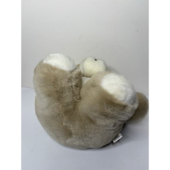 Vintage Yangjee Teddy Bear Plush Beige Tan 14 Inch White Paws Ears Snot - Picture 7 of 10